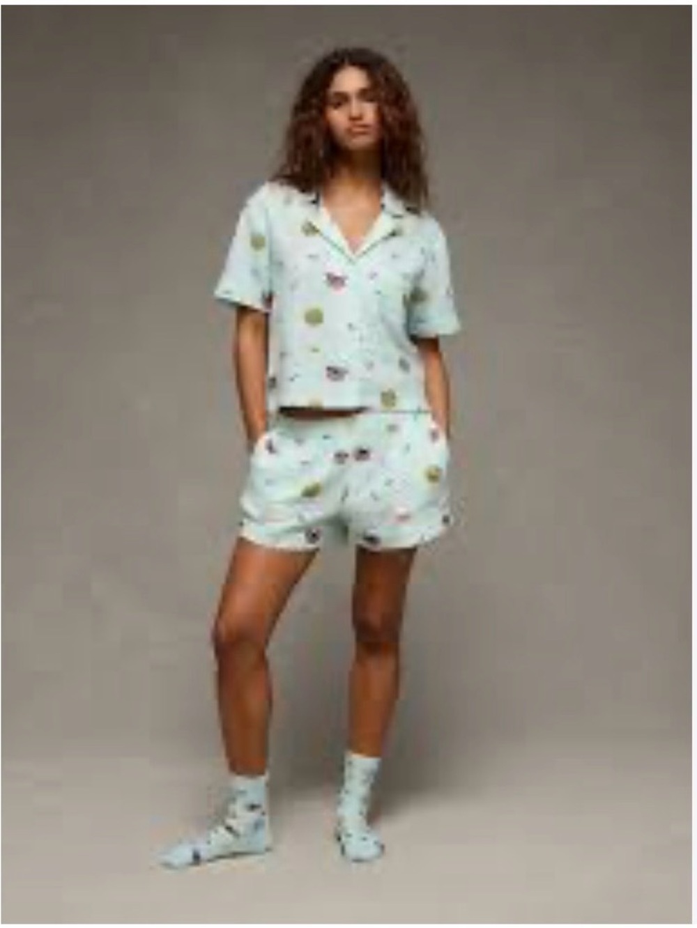 American Eagle Outfitters Halloween Short Pajama Set
